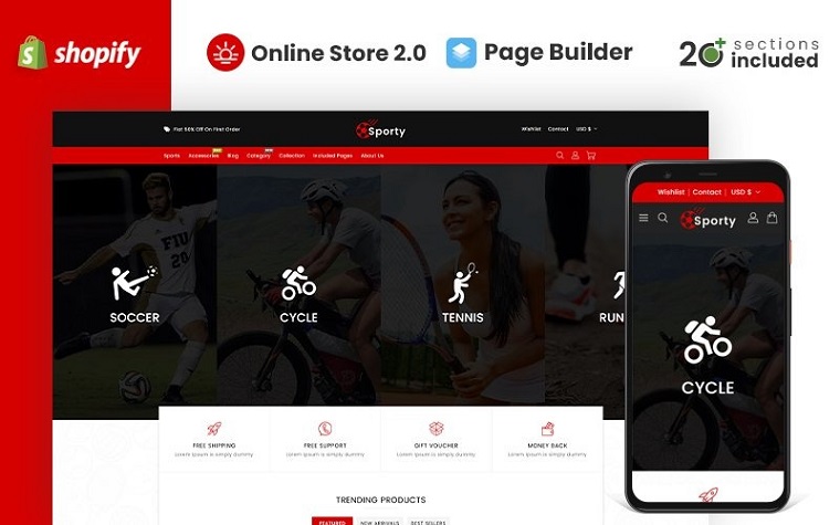Strong Sporty Opencart Theme.