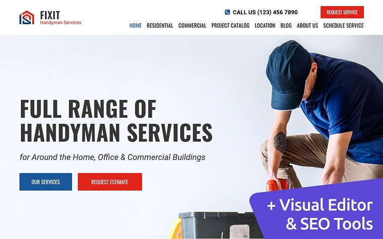 Fixit - Handyman Moto CMS 3 Template.