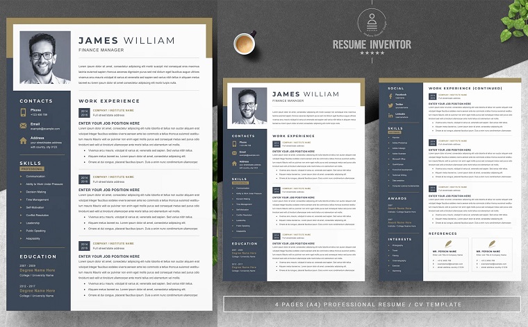 James William Printable Resume Templates.
