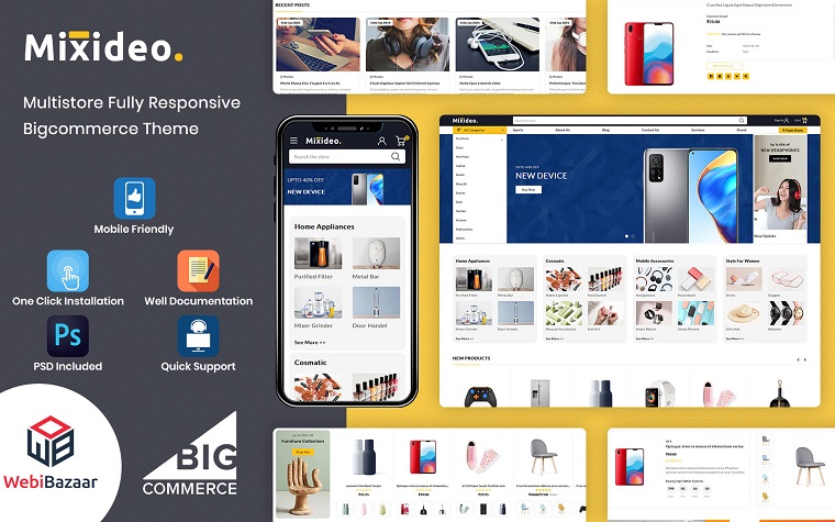 Mixidio - Multipurpose Modular BigCommerce Theme powered by Stencils.