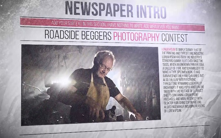 Newspaper Freeze Promo - Final Cut Pro Template.