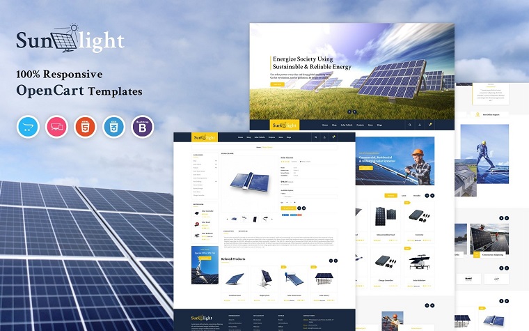 Sunlight - Responsive OpenCart Template.