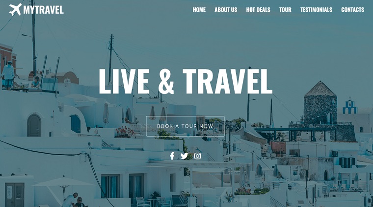 Mytravel Travel Agency - One Page HTML5 Website Template.