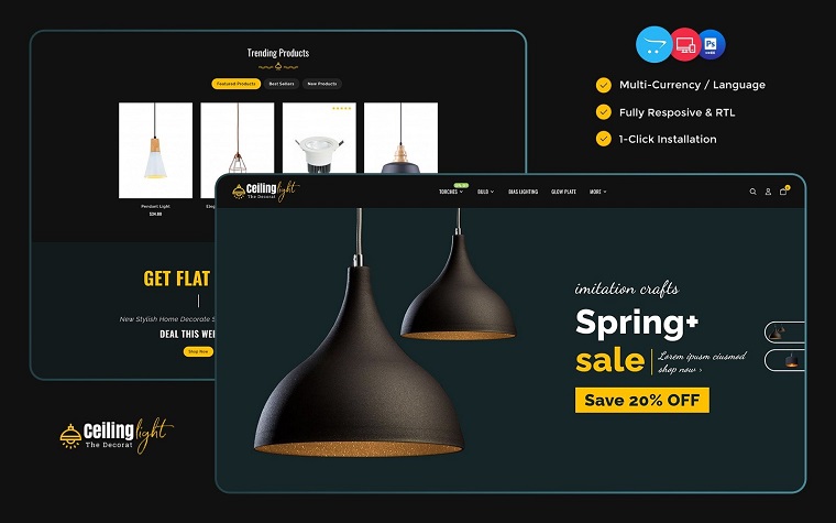 Lighting - Lighting Store OpenCart Theme.