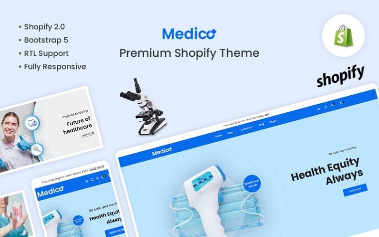 Medico - Fresh Medical Shopify Theme.