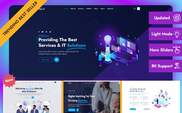Flex-IT | Business Services & IT Solutions Multipurpose HTML5 Responsive Website Template.
