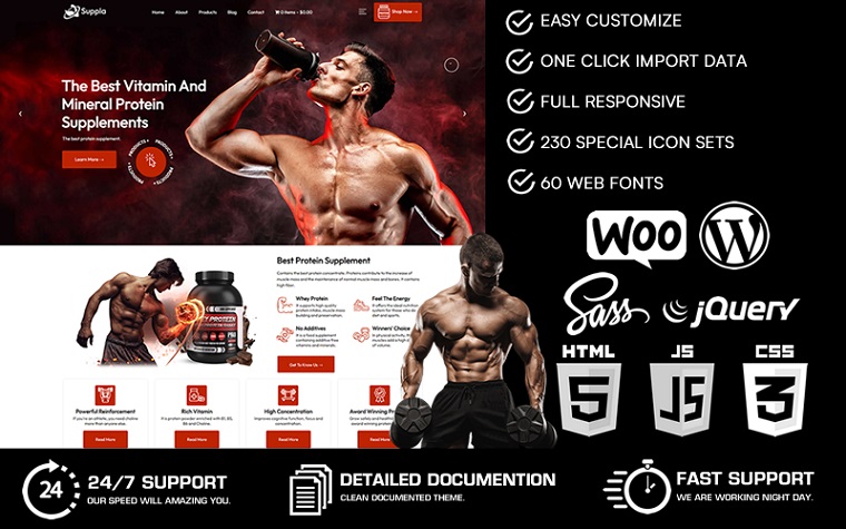 Suppla - Health Supplement WooCommerce WordPress Theme.