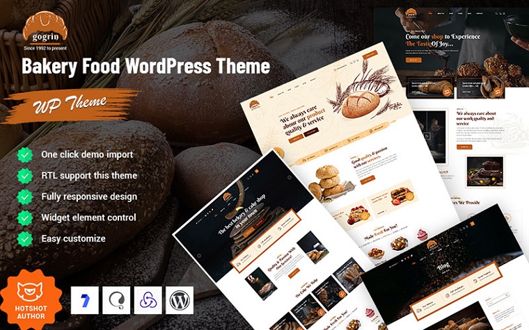 Gogrin - Baker's Shop WordPress Theme.